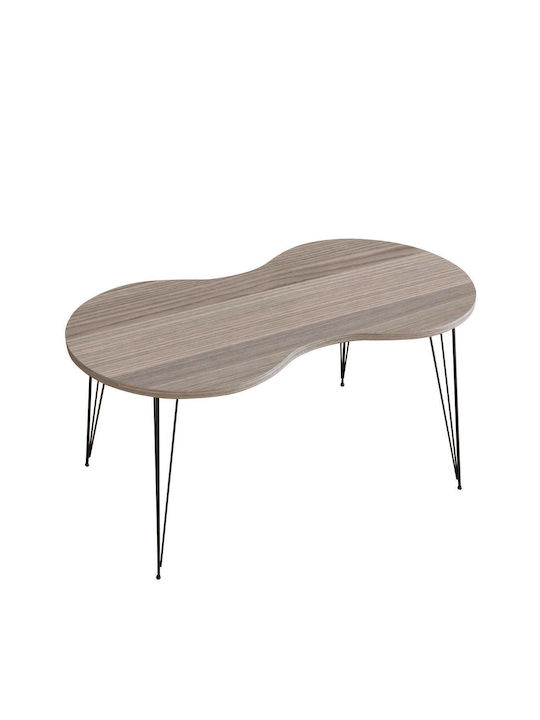 Masa Centrală Ovală Sade Din Lemn Bej L90xL41xÎn40cm