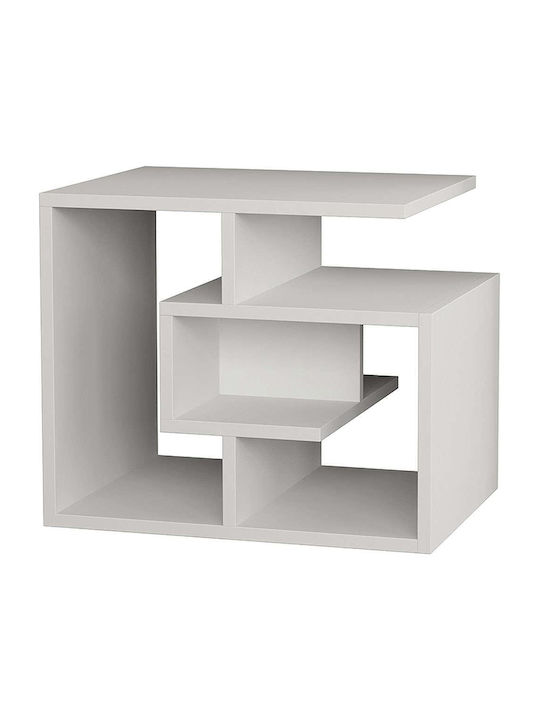 Rectangular Side Coffee Table Labirent Wooden White W54xL40xH45cm
