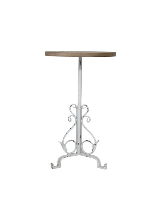 Round Side Coffee Table HA0902 Metal Beige W40xL40xH67cm
