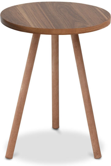 Rundes Beistelltisch Roma Holz Braun M33.5xL33.5xH46cm