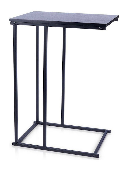 Rectangular Side Table Metal Black L40xW26xH58cm.