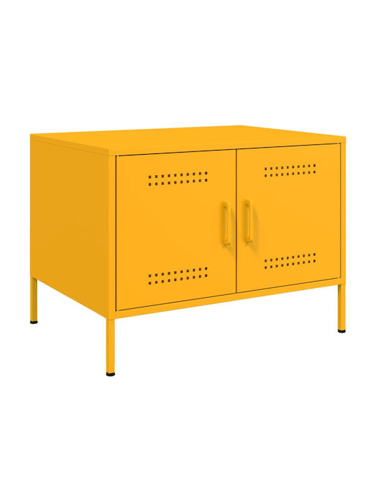 Rectangular Side Metal Coffee Table Mustard W68xL50xH50.5cm