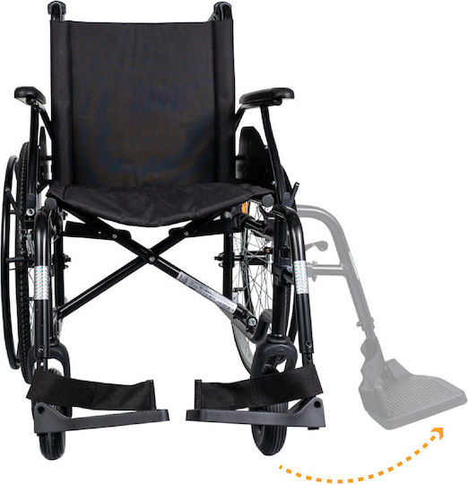 Mobiak Levo Αναπηρικό Αμαξίδιο 24" Πτυσσόμενο 41cm 0810840 Μαύρο