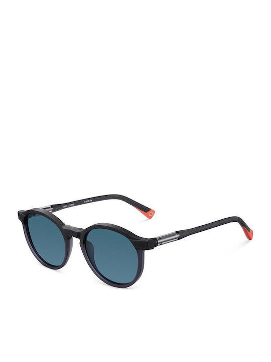 Etnia Barcelona Black Sunglasses With Horn-Rimmed Frame