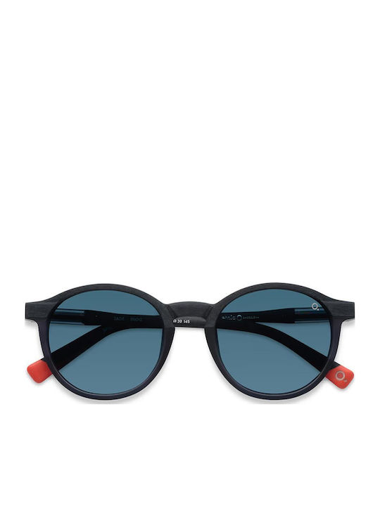 Etnia Barcelona Unisex Sunglasses with Black Horn-Rimmed Frame and Blue Polarized Lens ET-5TAOS52SBKOG-BKOG