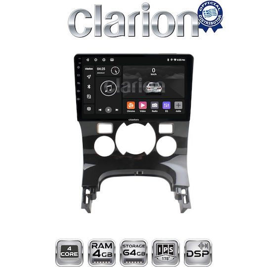 Clarion Car Audio System for Peugeot 206 / 3008 2016 (Bluetooth/USB/WiFi/GPS/Apple-Carplay/Android-Auto)
