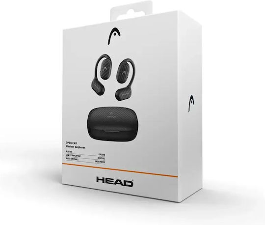Head HDTW02 Open Ear Bluetooth Handsfree Earphones with Sweat Resistance and Charging Case Black