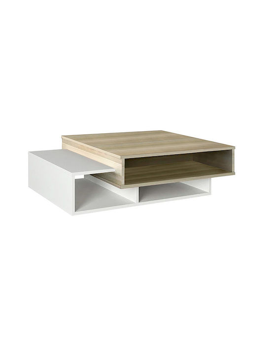 Masa Centrală Rectangulară Tab Din Lemn Alb / Cordoba L105xL60xÎ32cm