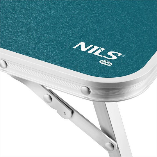Nils Aluminum Camping Folding Table 50x30x20cm Blue
