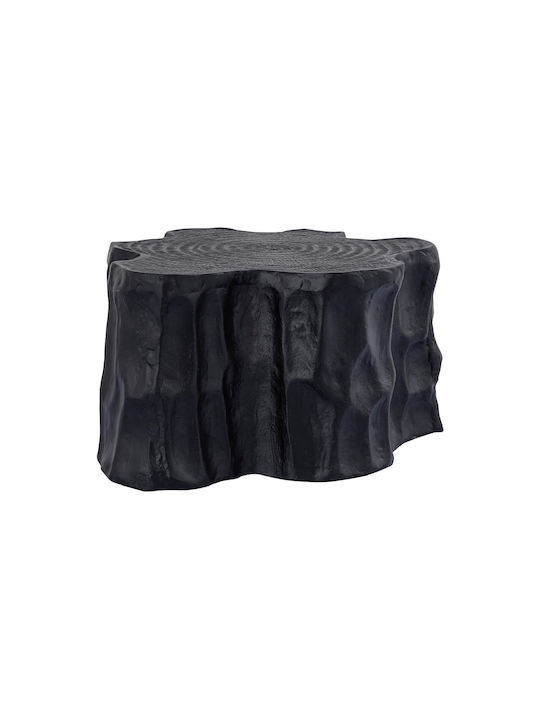 Round Black Aluminum Side Coffee Table W44xL38xH23cm