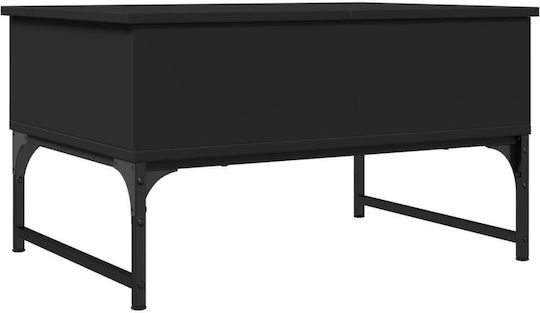 Central Coffee Table With Lifting Mechanism Black Central Coffee Table With Lifting Mechanism Black