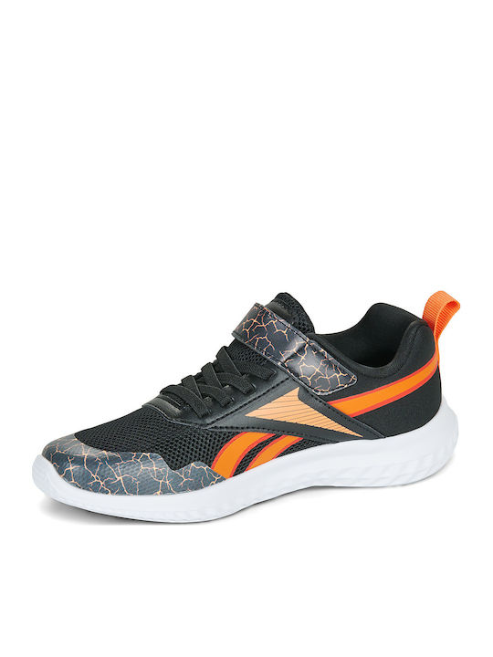 Rush Runner 5 Kids Sports Shoes Running with Hoop & Loop Closure Black