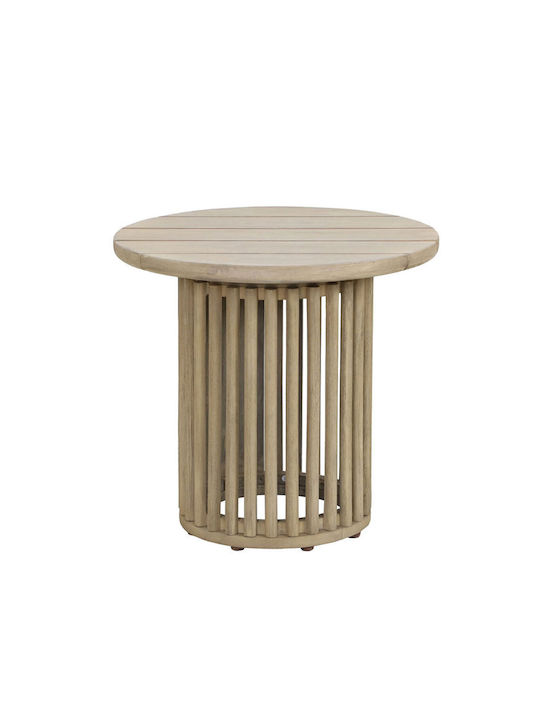 Round Side Table Sumatra Wooden Natural M55xL55xH51cm