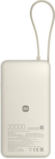 Xiaomi Power Bank 20000mAh 67W with USB-A Port and USB-C Port Tan