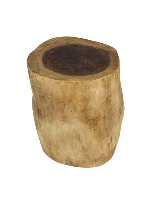 Round Side Table Munggur Wooden Natural Finish 43x43x48 cm