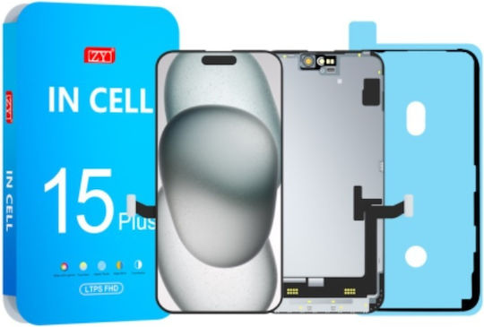 Οθόνη Zy Incell με Μηχανισμό Αφής για Apple iPhone 15 Plus (Μαύρο)