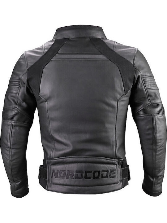 Nordcode Racer Γυναικείο Μπουφάν Μηχανής Δερμάτινο 4 Εποχών Μαύρο