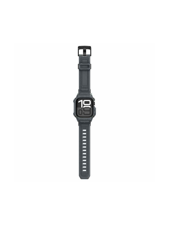 Spigen Rugged Armor Pro 2 Silicone Case in Gray color for Apple Watch 11 46mm