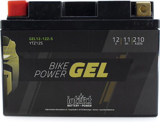 Intact GEL Motorradbatterie 210A mit Kapazität 11Ah