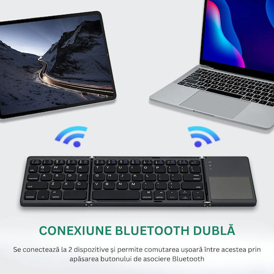 DB-0022 Tastatură Wireless Bluetooth cu Touchpad Engleză SUA