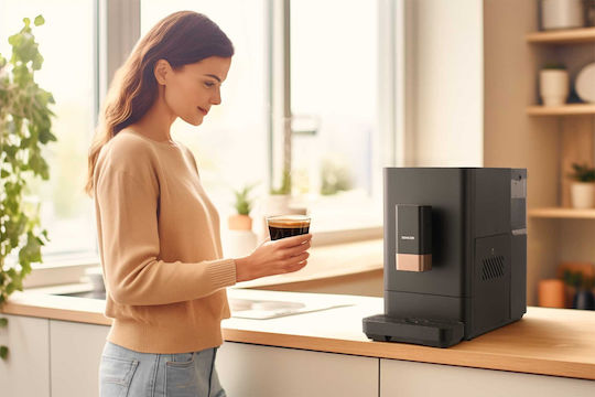 Sencor Automatic Espresso Machine 1350W 20bar Pressure for Cappuccino with Grinder Black SES 6100BK