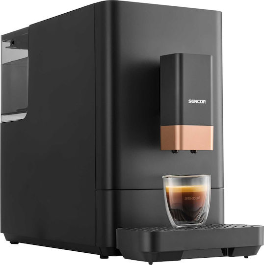 Sencor Automatic Espresso Machine 1350W 20bar Pressure for Cappuccino with Grinder Black SES 6100BK