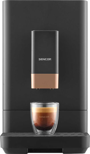 Sencor Automatic Espresso Machine 1350W 20bar Pressure for Cappuccino with Grinder Black SES 6100BK