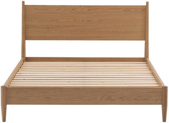 Bed Double Made of Solid Wood Brown for Mattress 150x200cm Bed Double Made of Solid Wood Brown for Mattress 150x200cm