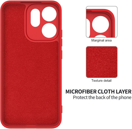 Solid Color Silicone Red Back Cover (Oppo Reno15 F)