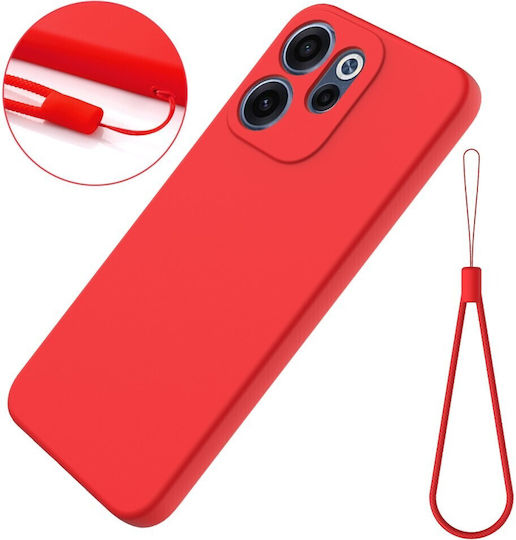 Solid Color Silicone Red Back Cover (Oppo Reno15 F)