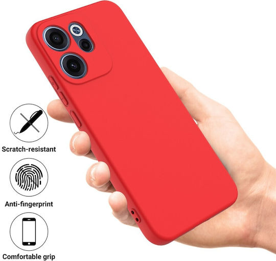 Solid Color Silicone Red Back Cover (Oppo Reno15 F)