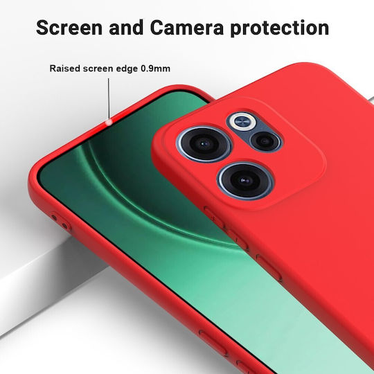 Solid Color Silicone Red Back Cover (Oppo Reno15 F)