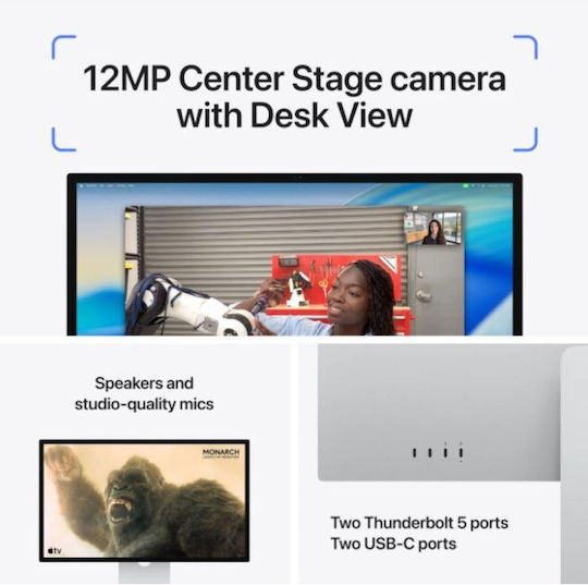 Apple Studio Display (2026) IPS Monitor 27" 5120x2880 Λευκό Standard Glass Tilt and Height Adjustable Stand