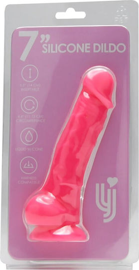 17.0cm Liquid Silicone Realistic Dildo Pink Loving Joy