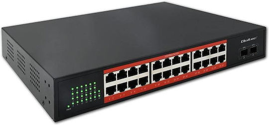 Qoltec 52365 L2 PoE Switch με 24 Θύρες Gigabit (1Gbps) Ethernet