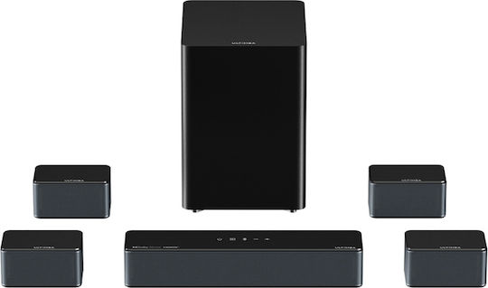 Ultimea Poseidon D80 BOOM Soundbar 7.1 Bluetooth με Ασύρματο Subwoofer και Τηλεχειριστήριο Μαύρο