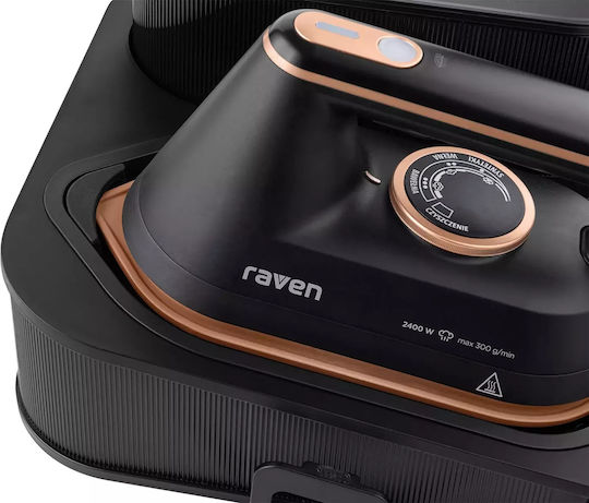 Raven Garment Steamer Floor 2400W with 1.2lt Tank Black