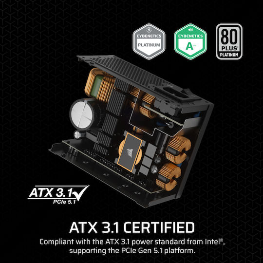 Corsair SF850 850W Μαύρο Τροφοδοτικό Υπολογιστή Full Modular 80 Plus Platinum
