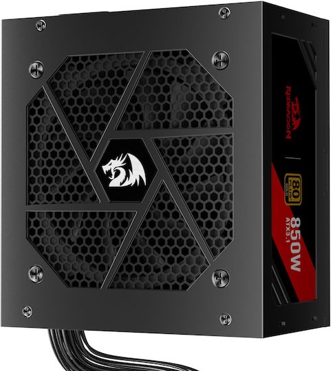 Redragon 850W Μαύρο Τροφοδοτικό Υπολογιστή Full Wired 80 Plus Gold (GC-PS007-SE)