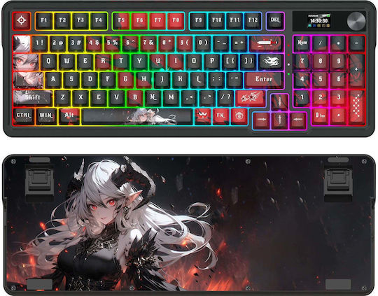 Redragon ARTEMIS PRO Ασύρματο Gaming Μηχανικό Πληκτρολόγιο με RGB φωτισμό (Αγγλικό US)