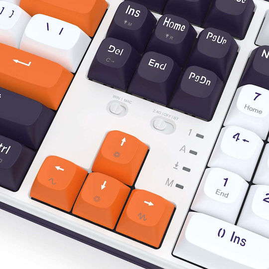 Redragon K689WBO-RGB-PRO Drahtlos Gaming Mechanische Tastatur 75% mit RGB-Beleuchtung (Englisch US) Wyvern