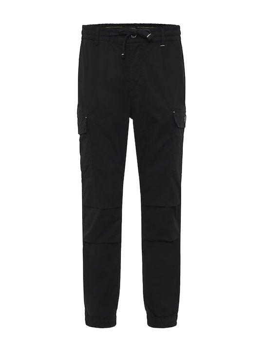 Pantaloni Elastic cu Croială Normală Black