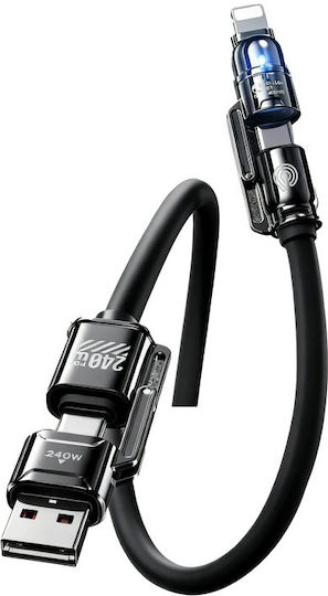 Hyperloq USB to Cable Μαύρο 2m