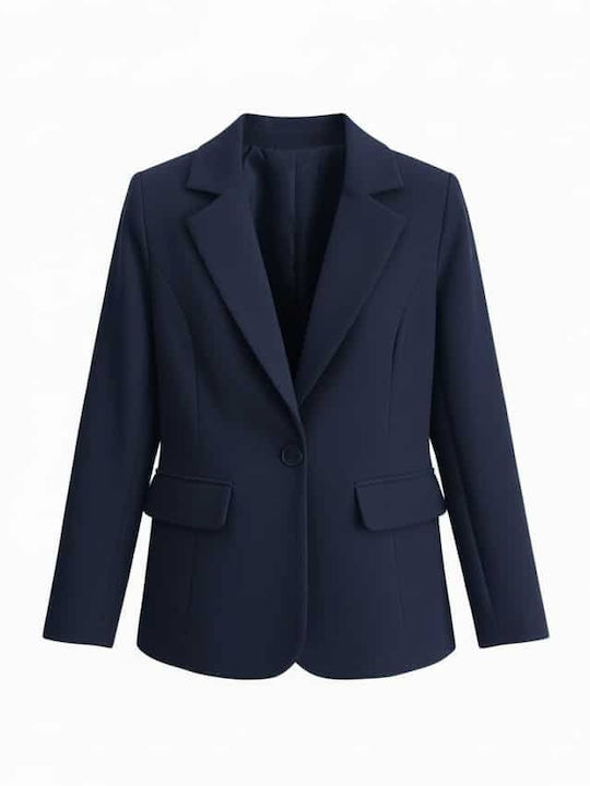 Pantaloni Dama Albastru Costum În Croială Slim