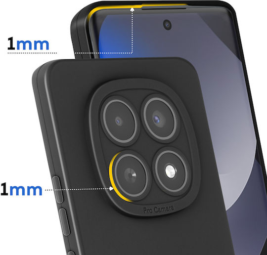 Avizar Калъф Redmi Note 15 От Мек Силикон Подсилване На Камера Черен