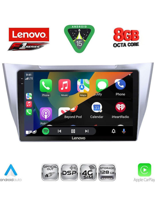 Lenovo Car Audio System for Lexus RX300 2003-2008 Bluetooth USB WiFi GPS Apple CarPlay Android Auto with 10" Touch Screen