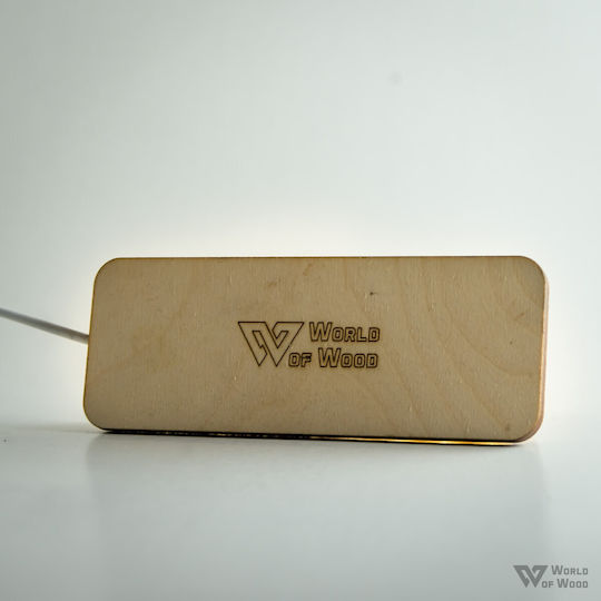World of Wood LED Детска Декоративна Лампа Биберон Бяла 20x11cm