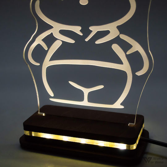 World of Wood LED Детска Декоративна Лампа Pochacco Бяла 20x14cm