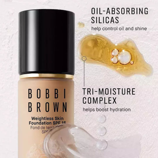 Bobbi Brown Weightless Skin Liquid Make Up SPF15 Warm Almond 30ml