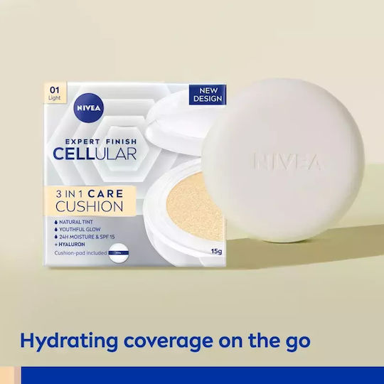 Nivea Hyaluron Cellular Filler Cushion Foundation SPF15 15gr